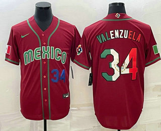 Men's Mexico Baseball #34 Fernando Valenzuela Number 2023 Red Blue World Baseball Classic Stitched Jersey,We sell and wholesale Men's Mexico Baseball #34 Fernando Valenzuela Number 2023 Red Blue World Baseball Classic Stitched Jersey on line form chian!